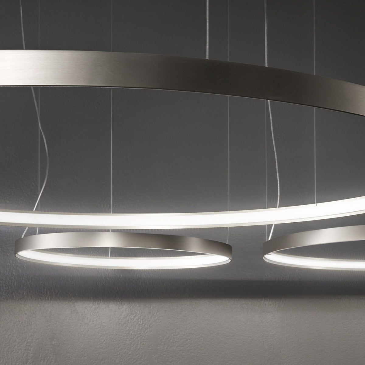 Zero Round Aluminium Ring LED Pendant Light 146cm Without Canopy