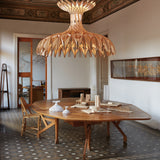 Dome 60/02 Wood LED Pendant Light - Matt White & Natural Wood