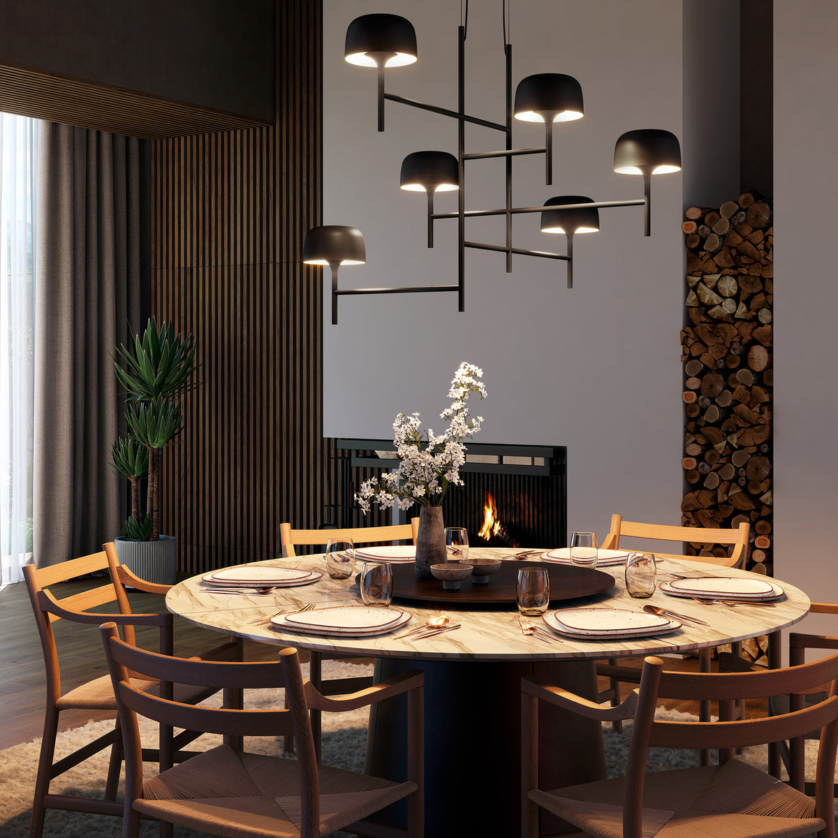 Bol S/6L 6 Light LED Chandelier