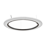 Roda S/120 Ribbon Ring LED pendant light, a large circular fixture with a white translucent pleated shade and dark inner ring, shown on a plain white background.
