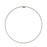 Zero Round Vertical Ring Pendant Light, a slim 74cm circular pendant in brushed silver with an integrated LED outline, suspended from thin cables against a plain white background.