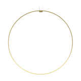 Zero Round Vertical Ring Pendant Light, 98cm circular integrated LED ring suspended on two thin cables, brushed brass finish, shown on a plain white background.