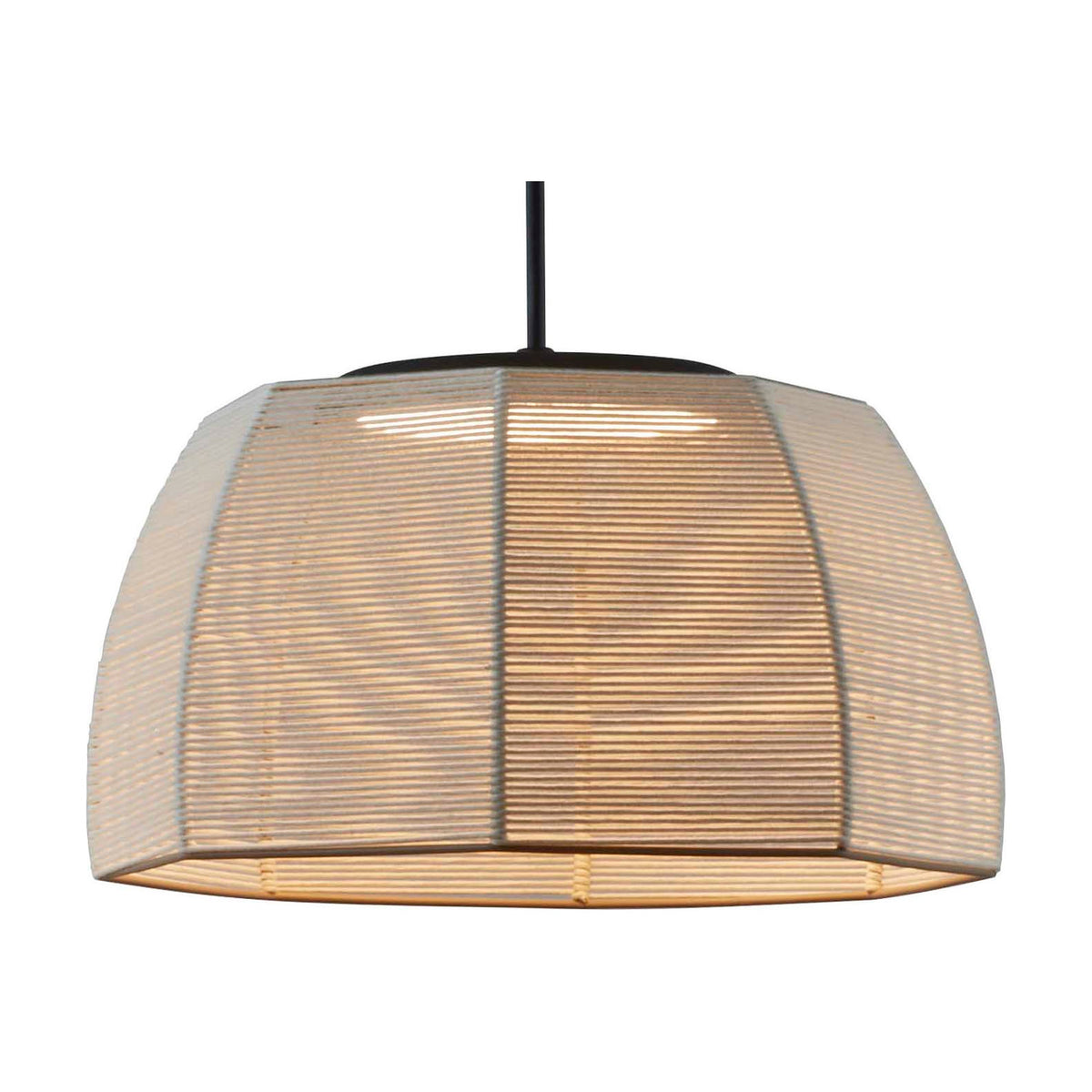 Tanit S/43 Fabric LED Pendant Light - Matt Black & Beige