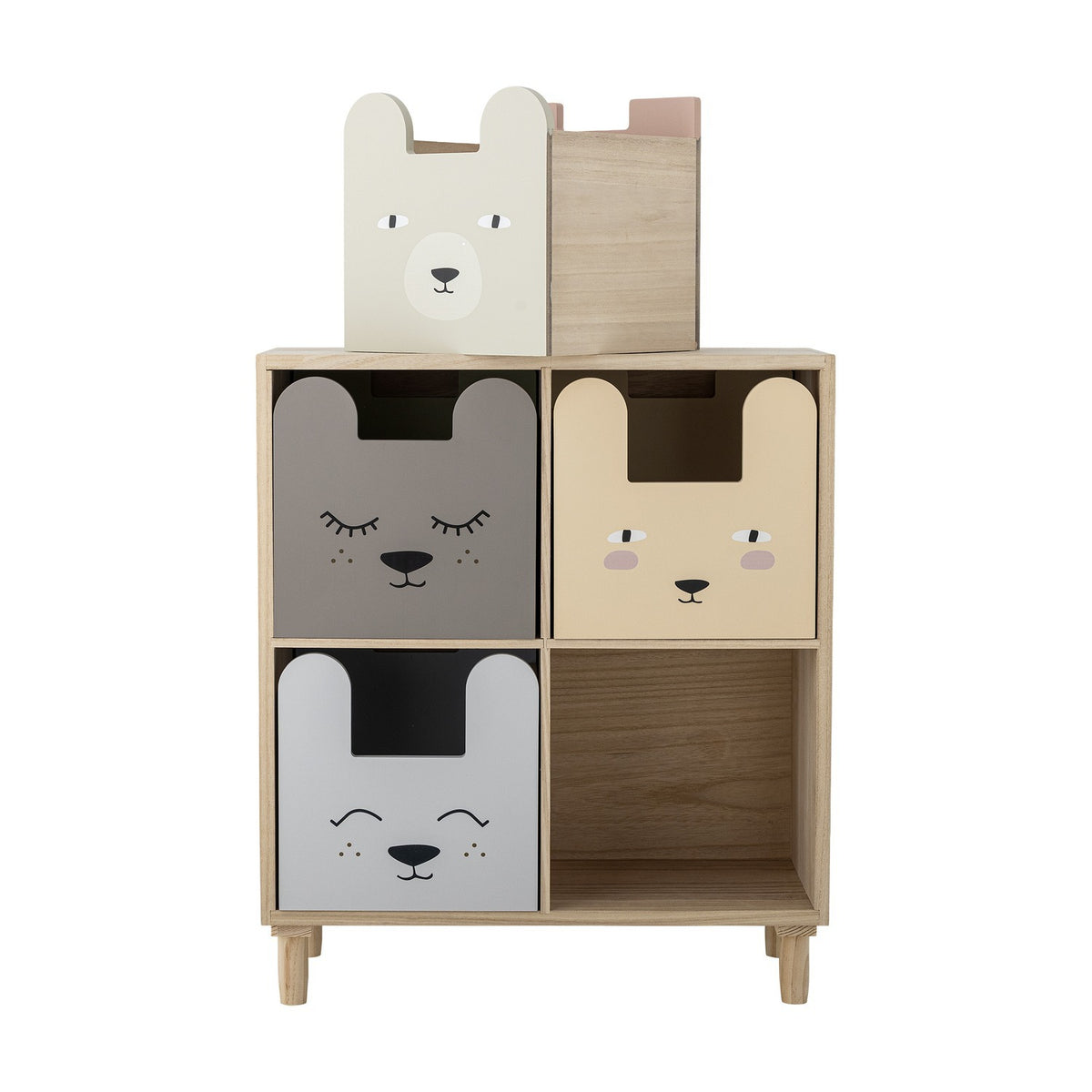 Calle Wooden Kids Bookcase 63cm - Multi