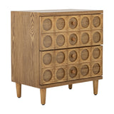Vester Geometric Chest of Drawers - Brown