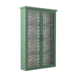 Hazem Floral Wooden Cabinet - Green