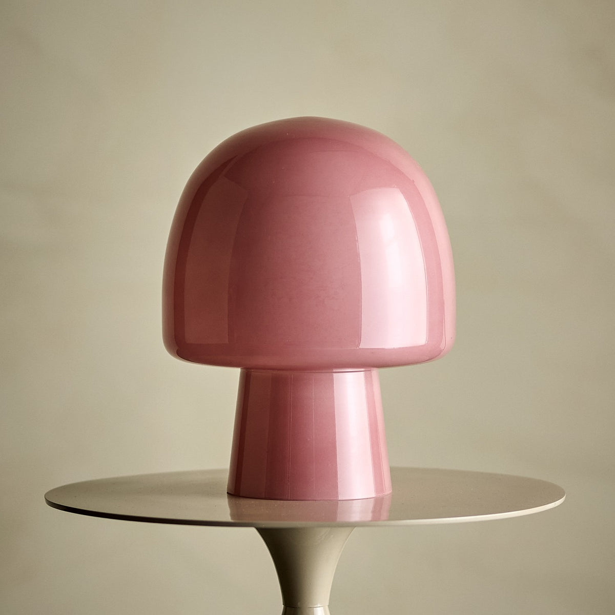 Paddy Mushroom Glass Table Lamp - Pink