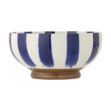 Shakti Striped Stoneware Bowl 26cm - Blue
