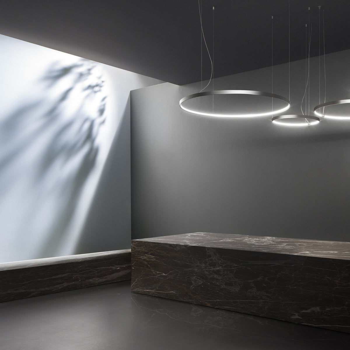 Zero Round Aluminium Ring LED Pendant Light 146cm Without Canopy