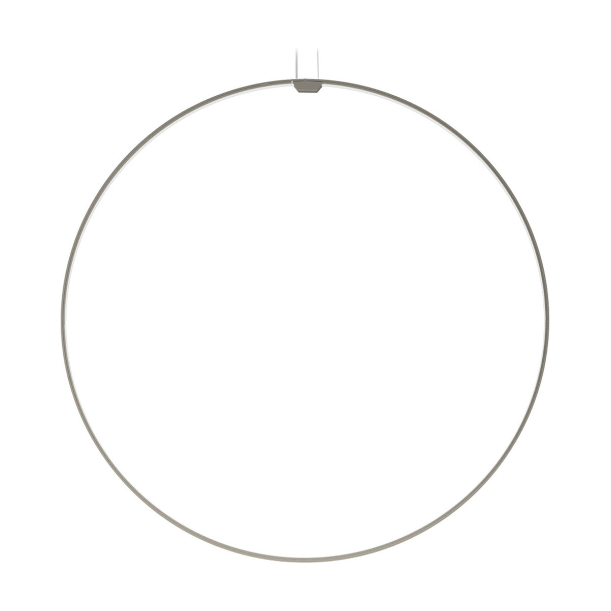 Zero Round Vertical Ring Pendant Light, a 98cm circular integrated LED fixture in bronze finish, suspended on fine cables against a plain white background.