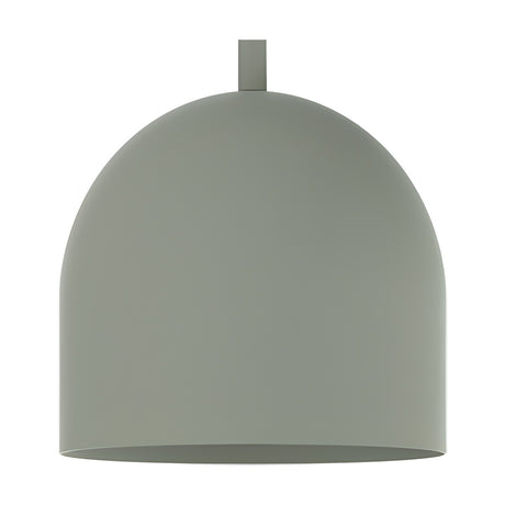 Rio Dome Pendant Light in green, a compact iron dome shade on a slim stem, shown against a plain white background.