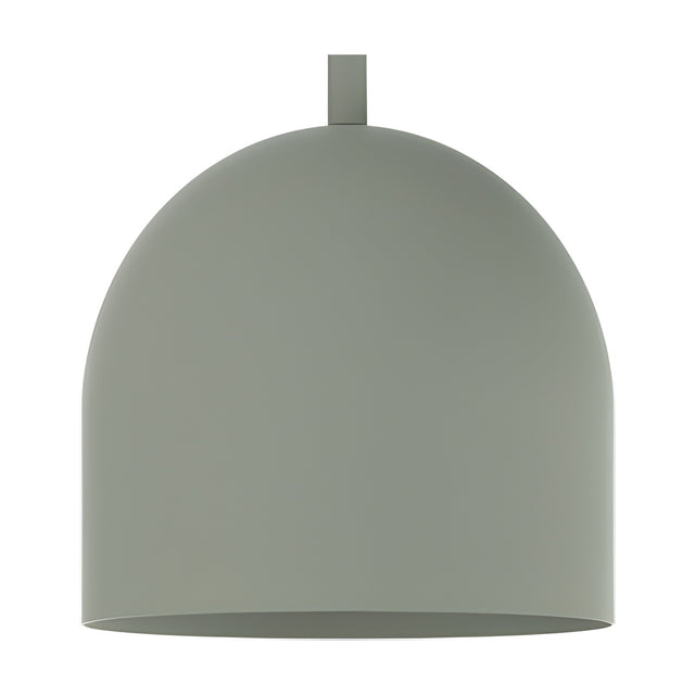 Rio Dome Pendant Light in green, a compact iron dome shade on a slim stem, shown against a plain white background.