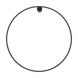 Ramona LED Wall Light in matt black, a thin circular ring fixture with a small round wall mount at the top, shown on a plain white background.