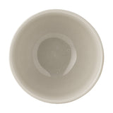 Top-down view of the Bea Floral Stoneware Bowl 11.5cm in beige, showing its plain glazed interior and rounded rim against a white background.