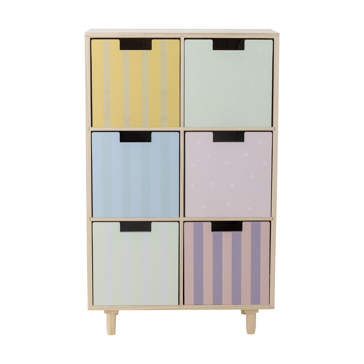Calle Wooden Kids Bookcase with Reversible Drawers - Multi