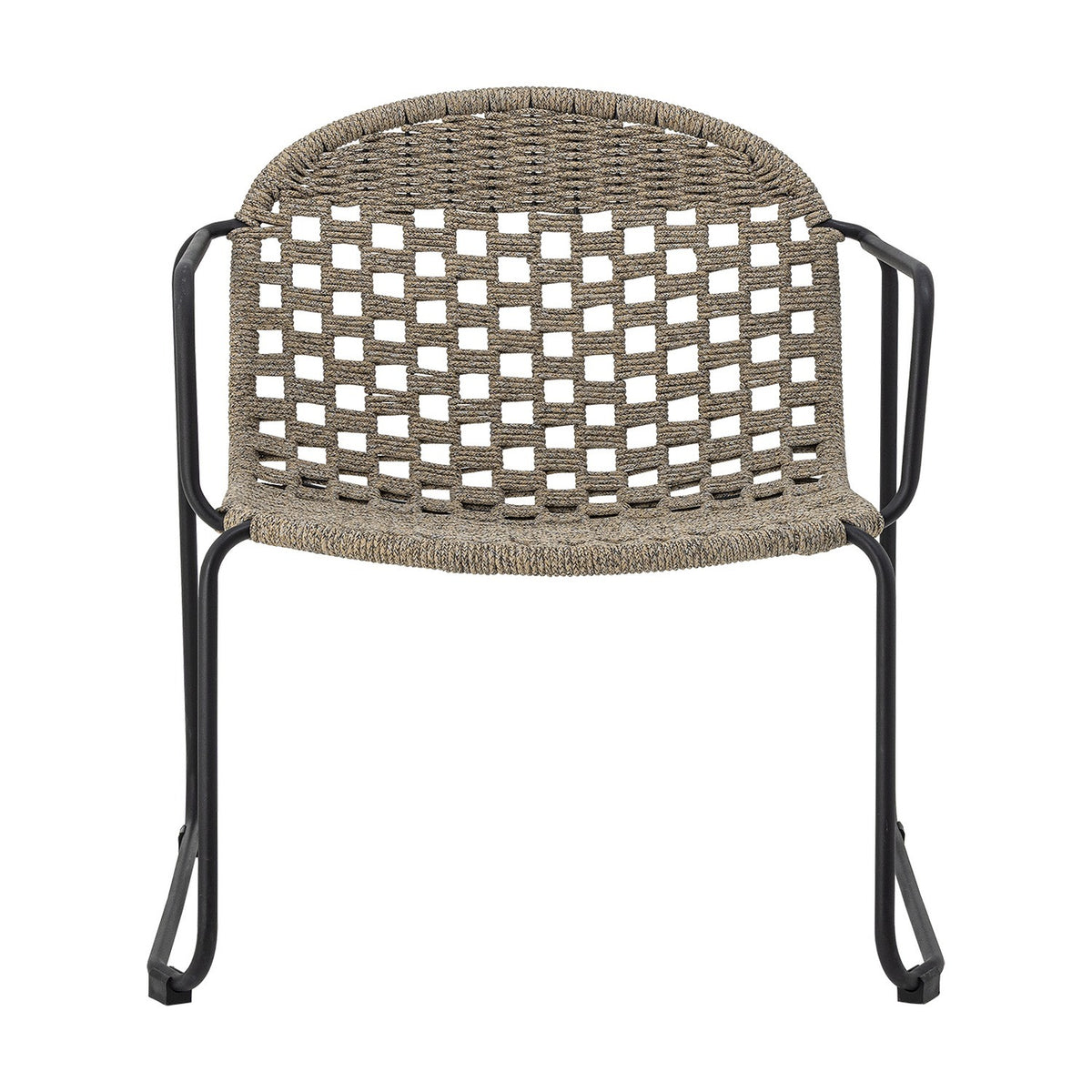 Calana Iron Lounge Chair with Footstool - Grey