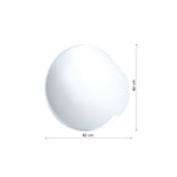 Dimension drawing of the round bathroom mirror, marked 82cm across in both directions with a depth of 4cm.