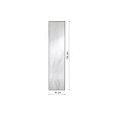 Dimension drawing of the tall rectangular stone printed mirror, marked 41cm wide by 174cm high with a depth of 2cm.