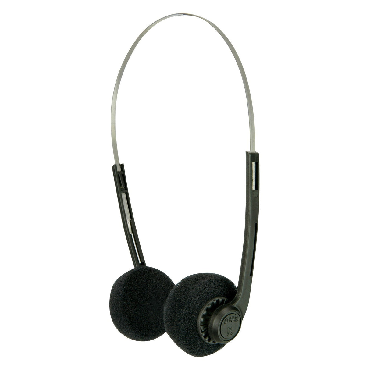 The AV:Link SH27 Stereo Headphones in black feature a lightweight, over-the-head design with a thin adjustable headband and foam-covered ear pads. They are simple in design yet provide excellent sound reproduction for your audio listening needs.