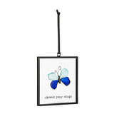 Spread Your Wings Butterfly Square Glass Suncatcher - Clear