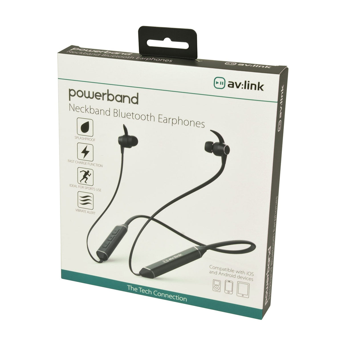 AV:Link PowerBand Splashproof Neckband Bluetooth Earphones