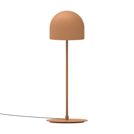 Rio 2 Light Dome Mushroom Table Lamp in terracotta, with rounded dome shade on a slim straight stem and round flat base, iron construction, shown on a plain white background.