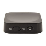AV:Link BTTR2 Bluetooth audio transmitter and receiver by AVSL, compact black unit with TX/RX slider switch and power button, on a white background.