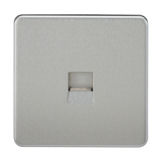Telephone Extension Socket - Brushed Chrome