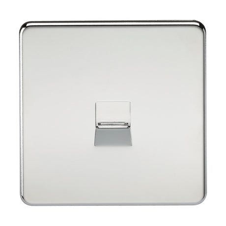 Telephone Extension Socket - Polished Chrome