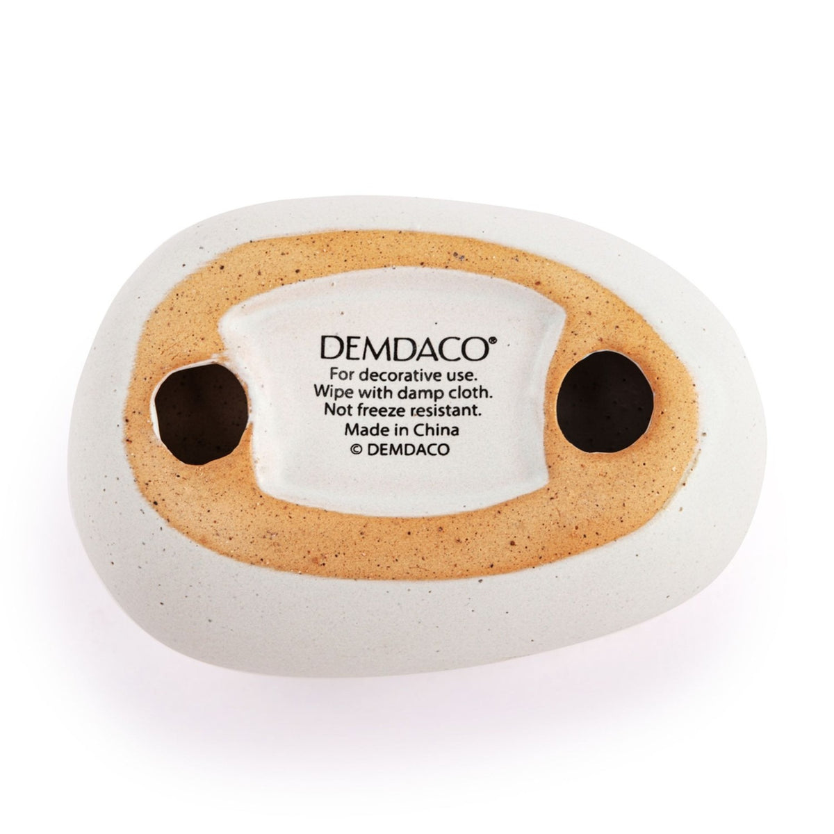 Gold Heart and Xoxo Oval Ceramic Pebble Decoration - Stone