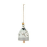 Friendship Mini Bell Ceramic Ornament with Hanging Cord - Stone