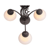 Rustica 3 Light Glass Chandelier – Rust