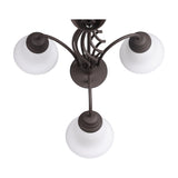 Rustica 3 Light Glass Chandelier – Rust