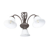 Rustica 3 Light Glass Chandelier – Rust