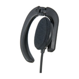 AV:Link ME22 mono earphone with adjustable black ear-hook, foam-covered earpad, and attached cable, shown on a plain white background.