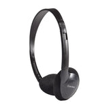 AV:Link SH30T stereo TV headphones in black with adjustable headband, foam earpads and wired earcup, shown on a plain white background.