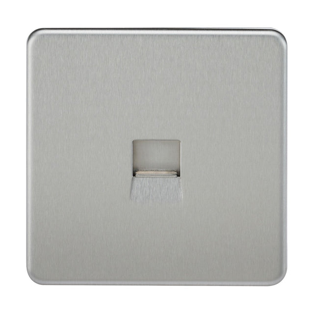 Telephone Master Socket - Brushed Chrome