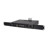 Adastra S460-WIFI WiFi and Bluetooth streaming amplifier in matte black with rack ears, dual volume knobs, USB port, and twin antennas.