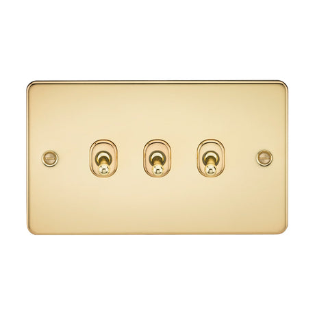 10AX 3G 2-way Toggle Switch - Polished Brass