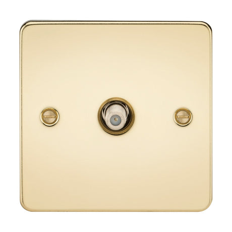 SAT TV Outlet (non-isolated) - Polished Brass