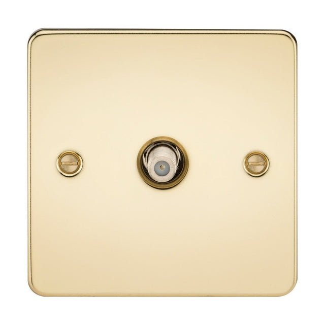 SAT TV Outlet (non-isolated) - Polished Brass