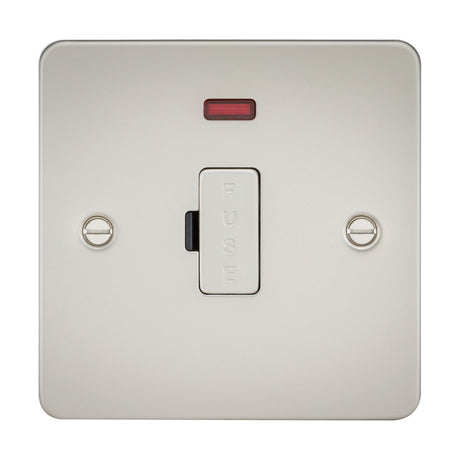 13A Fused Spur Unit with Neon - Pearl