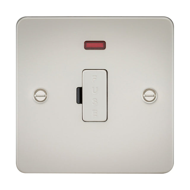 13A Fused Spur Unit with Neon - Pearl