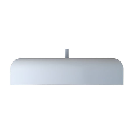 Rea Dome Pendant Light in matt white aluminium, wide shallow dome shade with rounded edges and short cord, shown on a plain white background.