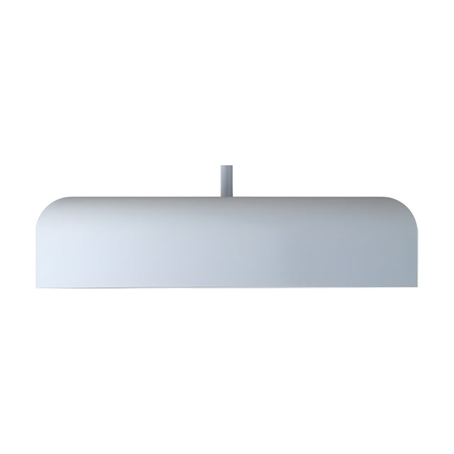 Rea Dome Pendant Light in matt white aluminium, wide shallow dome shade with rounded edges and short cord, shown on a plain white background.