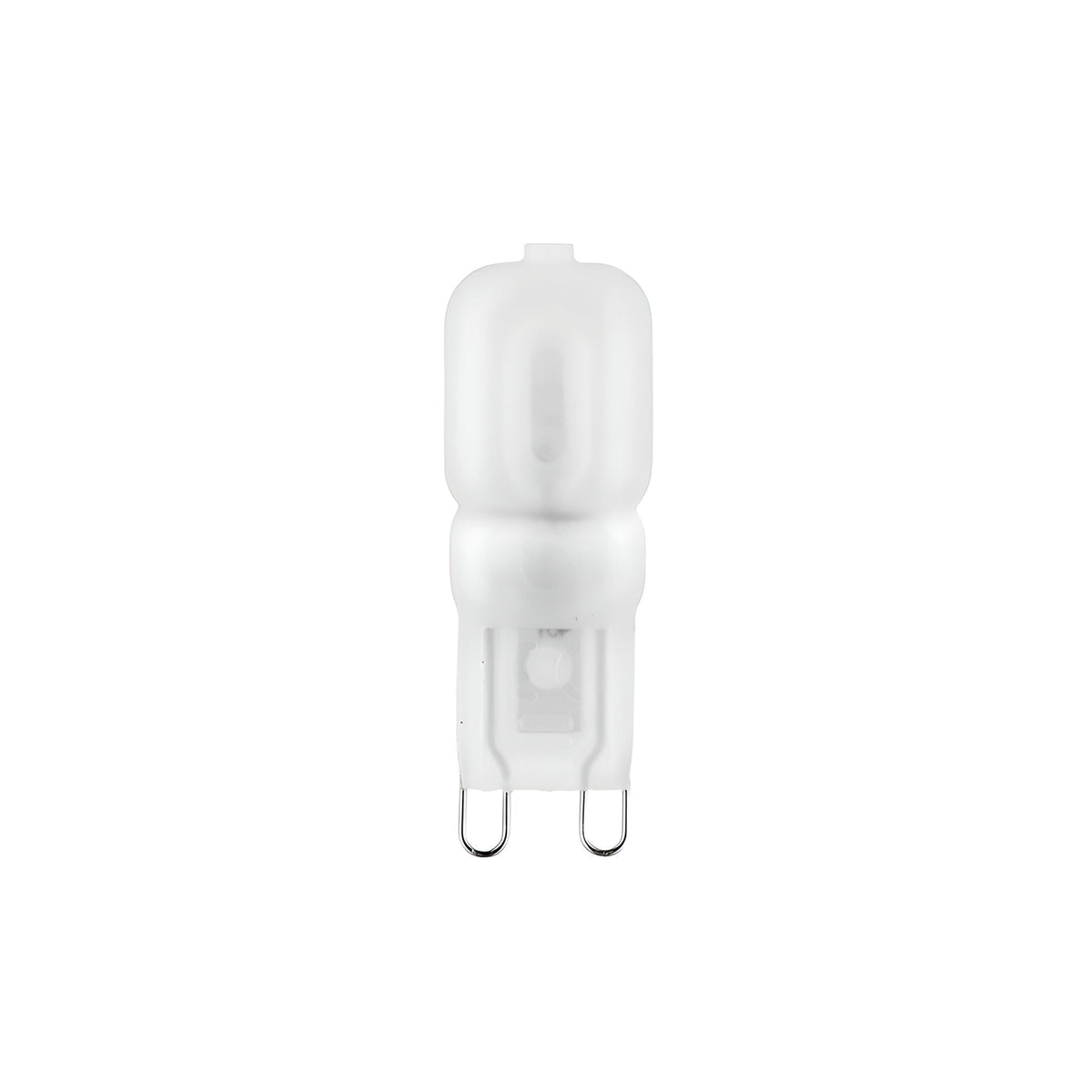 Endon 2W G9 LED capsule bulb with frosted polycarbonate body and two pin base, shown against a plain white background.