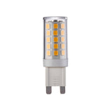 Endon 3.5W G9 LED capsule bulb with clear casing, warm white surface-mounted diodes and two-pin base, shown on a plain white background.