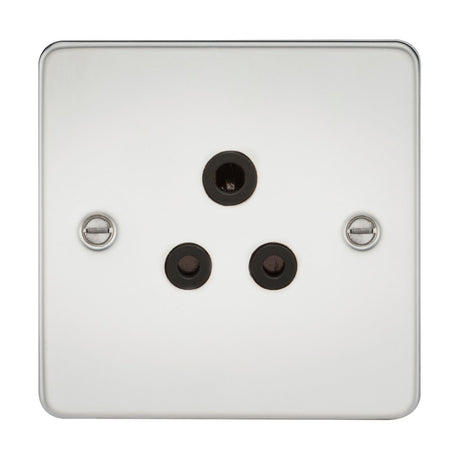 5A Unswitched Socket - Polished Chrome with Black Insert