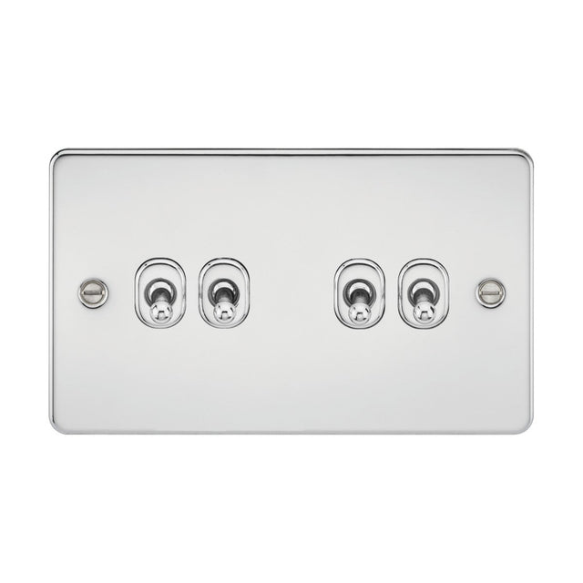 10AX 4G 2-way Toggle Switch - Polished Chrome