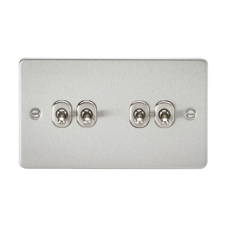 10AX 4G 2-way Toggle Switch - Brushed Chrome